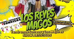 ESTE SÁBADO 4: LLEGAN A LOBOS LOS REYES MAGOS, CON ACCESO GRATUITO Y SORTEOS, EN EL PREDIO DEL RADIO CLUB-ORGANIZA «LOGRAMOS SONRISAS»