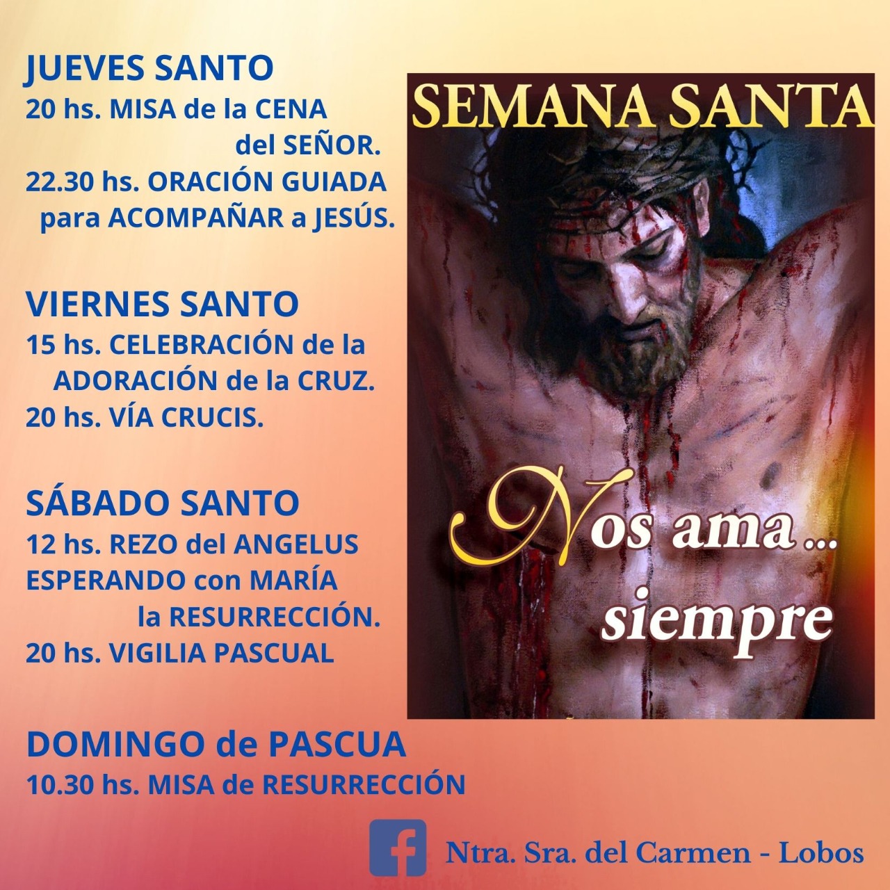 SEMANA SANTA: CELEBRACIONES DE LA PARROQUIA NUESTRA SRA. DEL CARMEN ...
