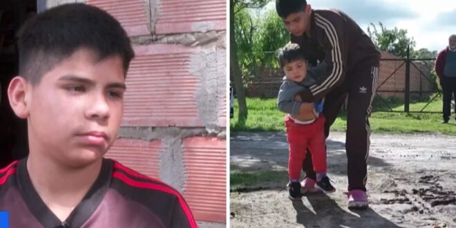 EL NENE DE LOBOS QUE SE LEVANTA A LAS 6 DE LA MAÑANA, PREPARA LA COMIDA, CUIDA DE SUS HERMANOS Y AYUDA A TODA SU FAMILIA: LA CONMOVEDORA HISTORIA QUE EMITIÓ TELENOCHE Y SE HIZO VIRAL