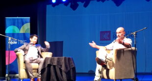 EL RECONOCIDO ESCRITOR EDUARDO SACHERI VISITÓ LOBOS Y BRINDÓ UNA CHARLA GRATUITA ANTE NUMEROSO PÚBLICO EN EL TEATRO ITALIANO